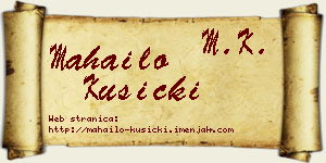Mahailo Kusicki vizit kartica